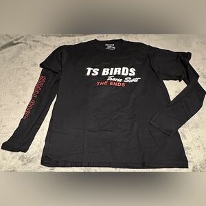 Travis Scott hood Toyota birds tour, Black Long Sleeve Bird Shirt New Size XL​